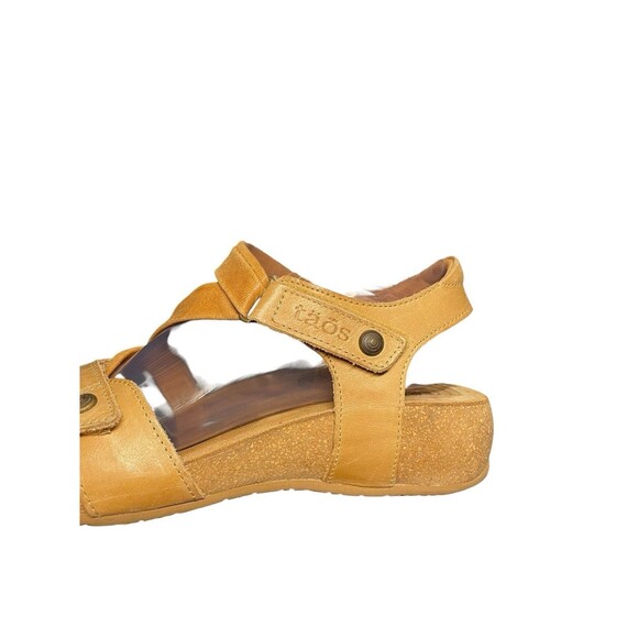 Taos Universe Camel Sandals Leather Z Strap Women's Size 37 US 6 - 6.5  Comfort - Picture 9 of 12